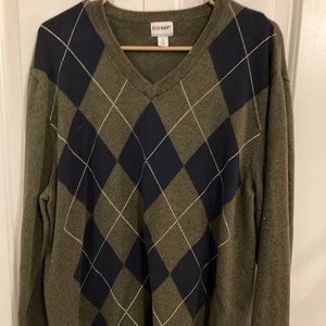 Oversized Argyle Sweater